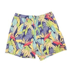 Vineyard Vines Mens 2XL Tropical Bird of Paradise Swim Trunks Blue Sty#1M001124